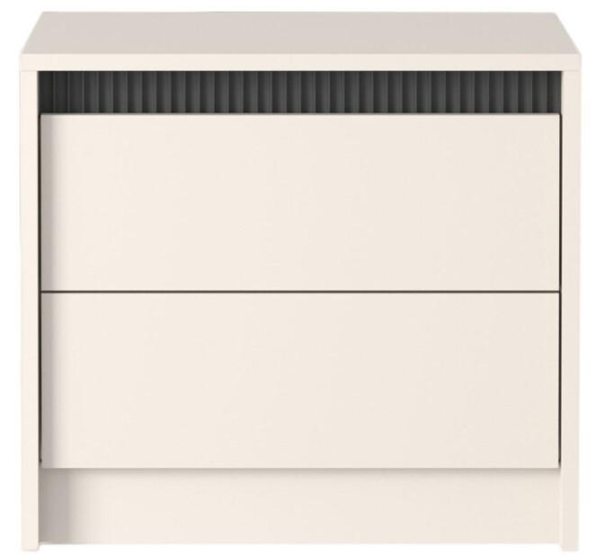 Прикроватная тумбочка Yasen Монако KOM2S Кашемир (Бежевый) / Элегантный Серый Софттач