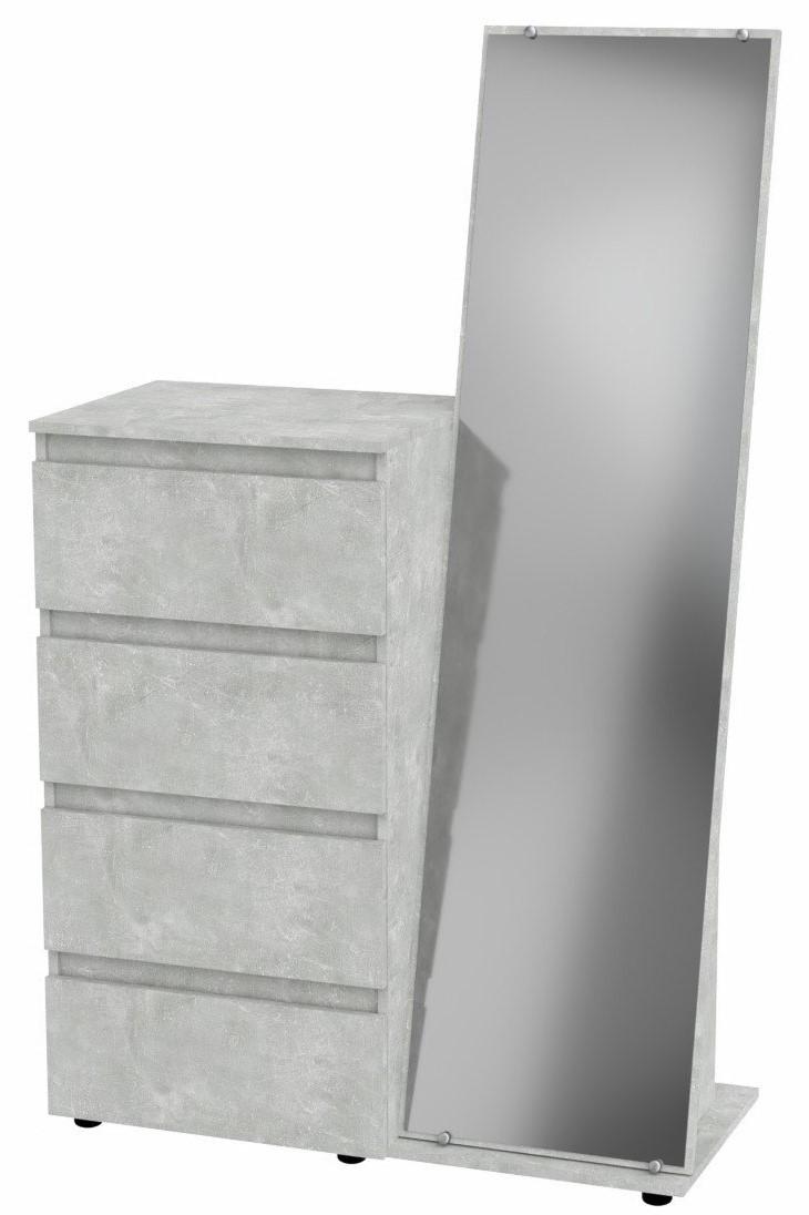 Comoda KompaniT Oglinda (Complect) Atelie Deschis (Gri)