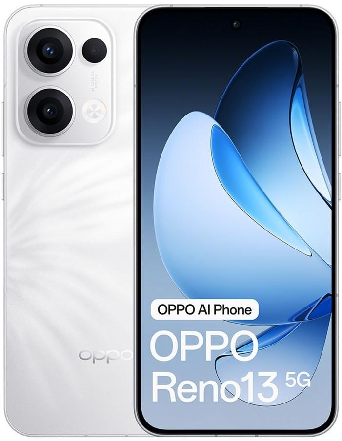 Telefon mobil Oppo Reno 13 5G 12/256GB Plume White + OPPO TWS Headphones Enco Air 4