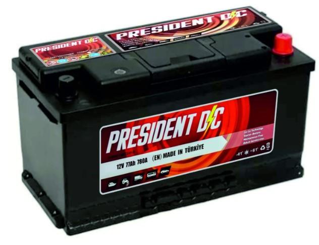 Acumulator auto PRESIDENT 77 AH