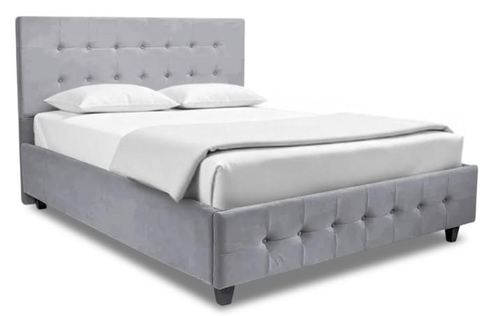 Кровать Alcantara Amelia 160x200 Textile Grey