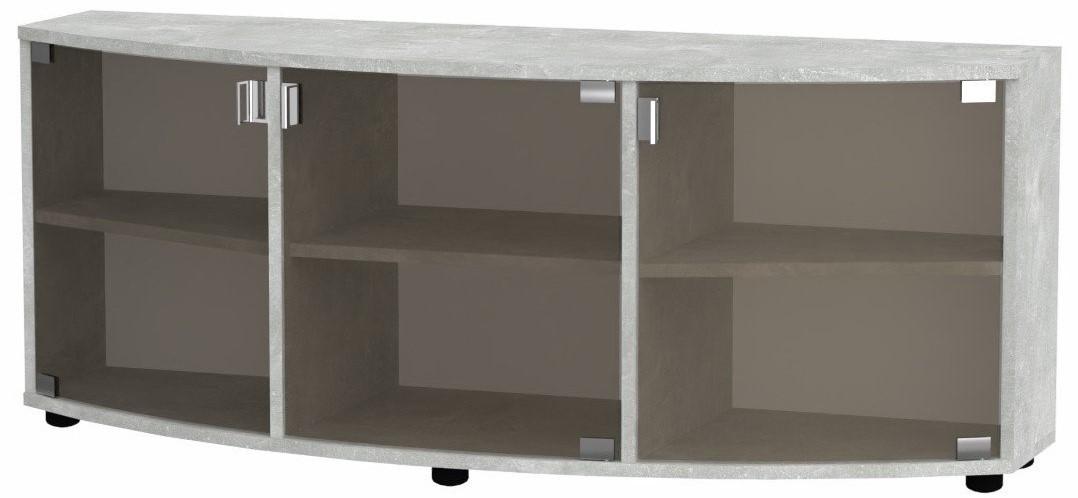 Тумба под телевизор KompaniT Плазма-2 Ателье Светлый (Серый)