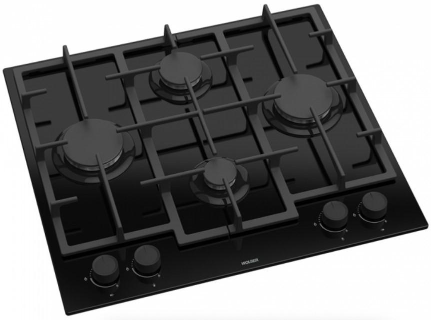 Варочная панель газовая Wolser WL-F 6409 BLACK GL FFD Romb
