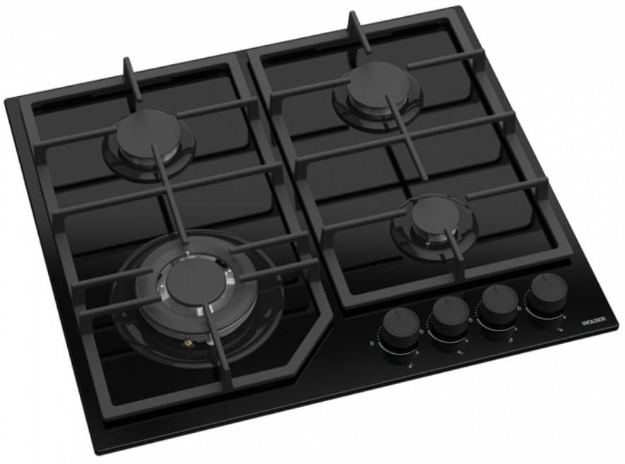 Варочная панель газовая Wolser WL-F 6406 TURBO BLACK GL FFD
