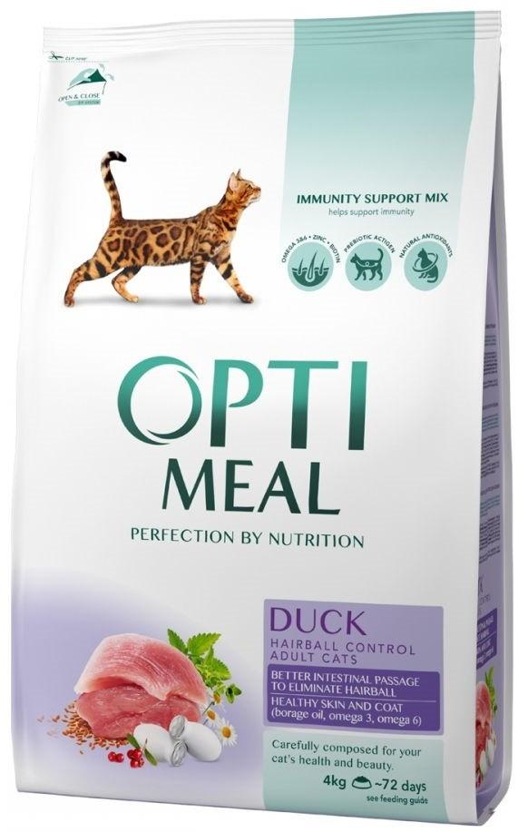 Hrana uscata pentru pisici Optimeal Cat Duck 4kg