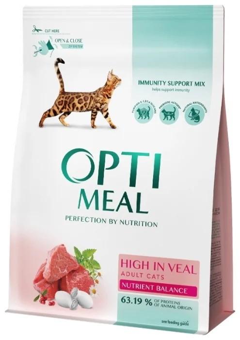 Hrana uscata pentru pisici Optimeal Cat Veal 4kg