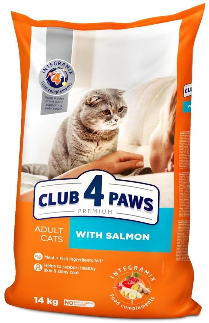 Hrana uscata pentru pisici Club4Paws Adult Cats Salmon 14kg