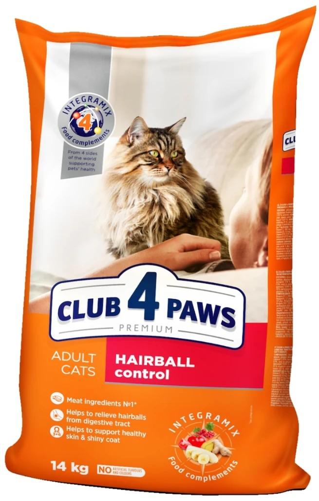 Hrana uscata pentru pisici Club4Paws Adult Cats Hairball Control 14kg