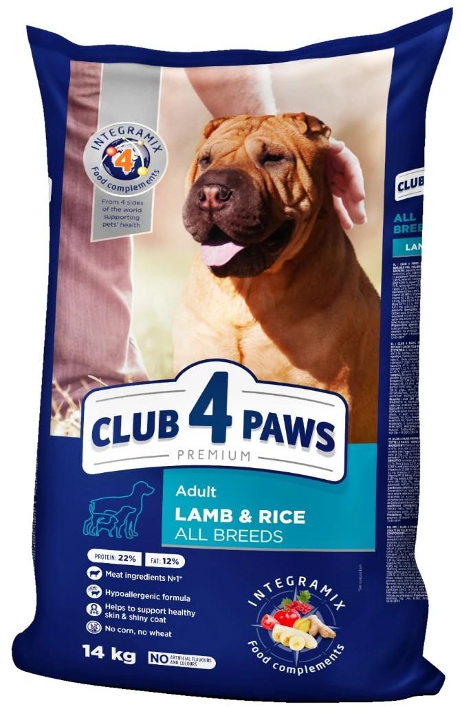 Hrana uscata pentru caini Club4Paws Adult Lamb&Rice All Breeds 14kg