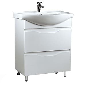 Dulap sub lavoar S-M Print White 75 cm cu sertare