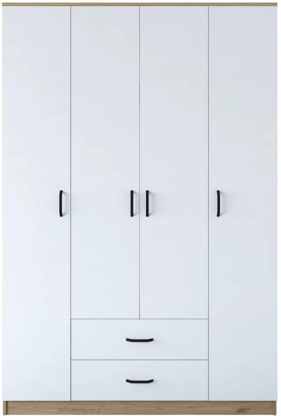 Dulap Mirage Meble BA112 4D2S Nuc (Maro)/(Alb)