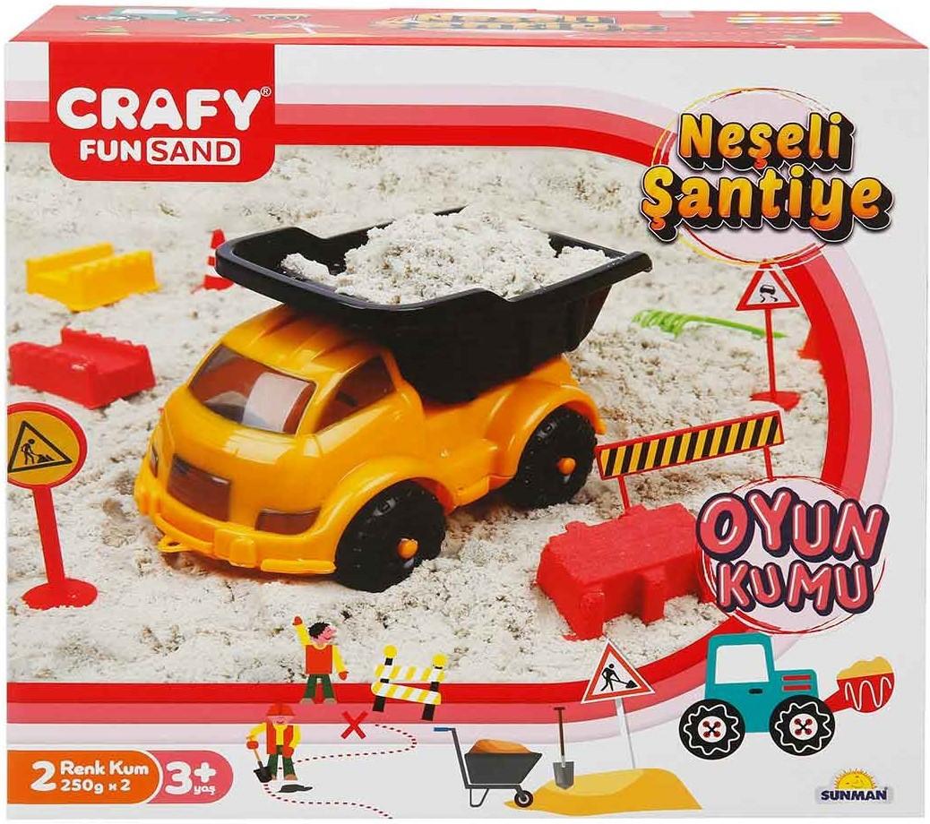 Набор игрушек Crafy Fun Sand Набор кинетического песка "Строительство" 14 эл. Crafy Sand 2 x 250 гр. (S00002789)