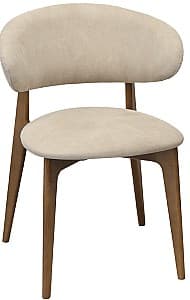 Scaun din lemn DP Roses Mustang Krem+Oak Legs