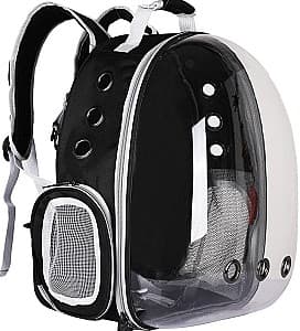 Transportator de pisici Jumi Fereastra din plastic 41x20x33 cm Negru