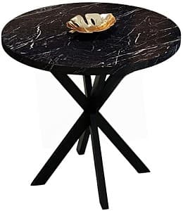 Masa din laminat Prestige Bendir Star Leg 70x75 Marmura Neagră/Negru