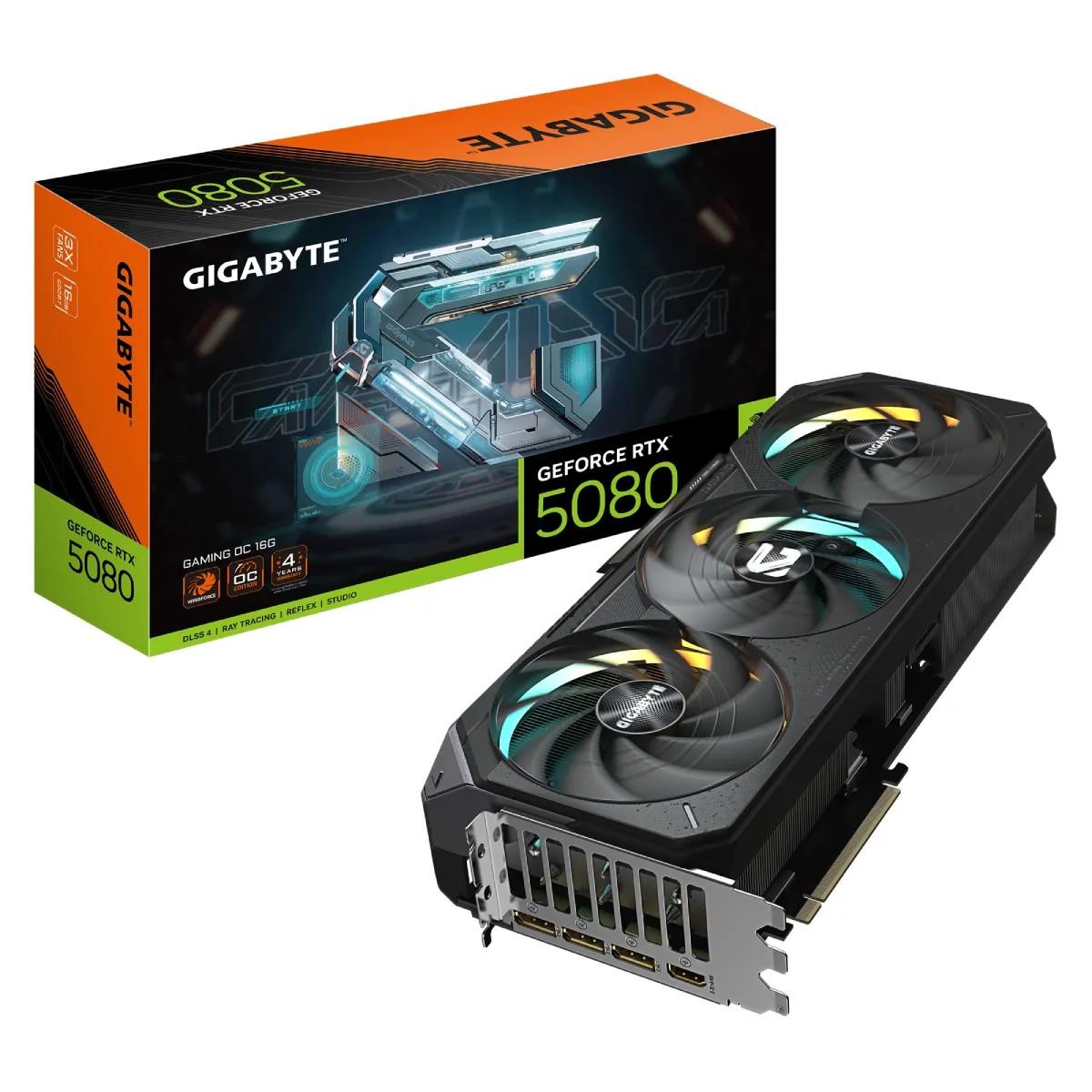 Видеокарта Gigabyte GeForce RTX 5080 (GV-N5080GAMING OC-16) 16GB