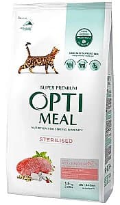 Hrana uscata pentru pisici Optimeal Adult Cat Sterilised Beef&Sorghum 1.5kg