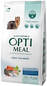 Hrana uscata pentru caini Optimeal Adult Mini Salmon 1.5kg