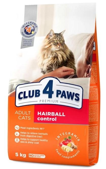 Сухой корм для кошек Club4Paws Adult Cats Hairball Control 2kg