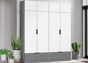 Dulap Modern Komfort 180 Gri Ardezie/Alb
