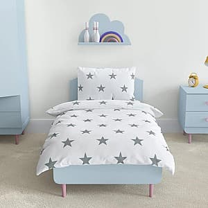Lenjerie de pat pentru copii Relaxe Home Soft Dreams 145x210cm Stars Grey