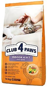 Сухой корм для кошек Club4Paws Adult Cats Indoor Lamb