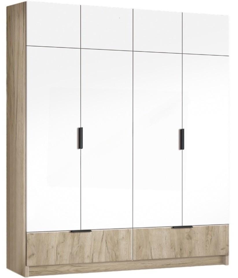 Dulap Modern Komfort 180 Stejar Craft Gri (Bej)/Alb