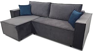 Угловой диван V-Toms Emilia E3L (240x140 см) Темно Серый
