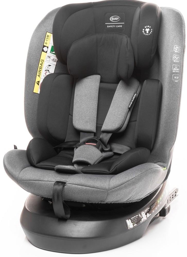 Scaun auto copii 4BABY MATT-FIX (40-150cm) Grey