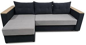 Canapea coltar V-Toms Eldorado E1L (230x140 cm) Negru / Gri