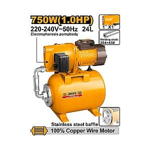 Насосная станция гидрофор INGCO JPT075068 750W