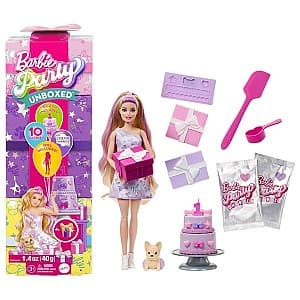 Кукла BARBIE Party Unboxed - День рождение питомца (JFG70)