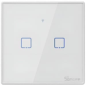 Intrerupator inteligent Sonoff TX Series 2-Gang White