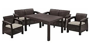 Set mobila de gradina Keter Corfu II Fiesta Brown/Oat (258945)