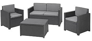 Set mobila de gradina Keter Monaco Set with Storage Table Graphite (216779)