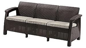 Canapea pentru gradina Keter Corfu II Love Seat Max Brown/Oat (258947)