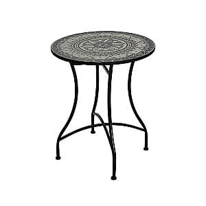 Masa pentru terasa ProGarden Bistro Mozaic metal si piatra D60cmX71cm