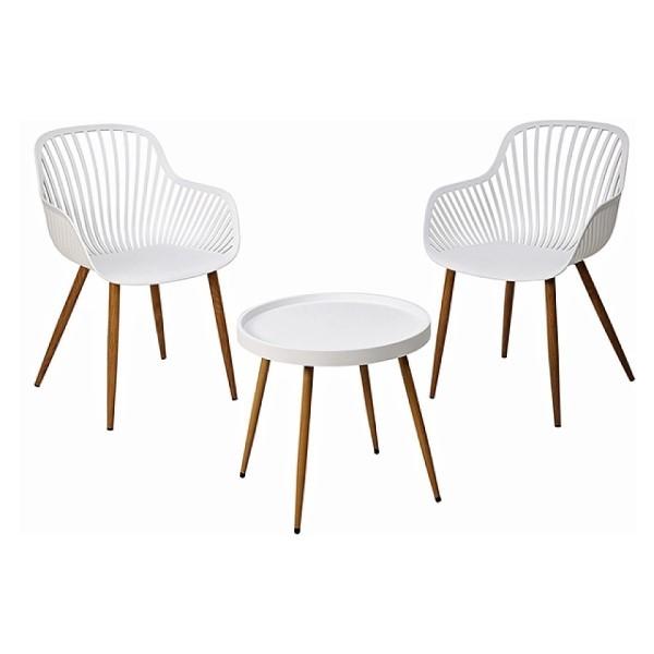 Set mobila de gradina ProGarden masa D50, H48 cm si 2 scaune 56X55XH84 cm