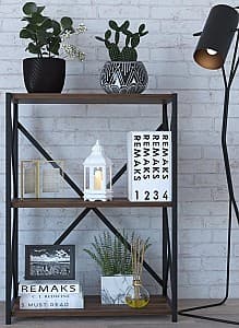 Etajera Remaks 3 Shelf Metal Walnut