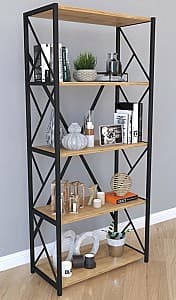 Etajera Remaks 5 Shelf Metal Oak
