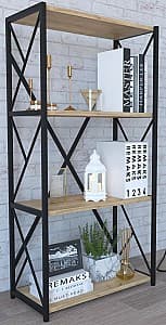 Etajera Remaks 4 Shelf Metal Oak