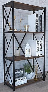 Etajera Remaks 4 Shelf Metal Walnut