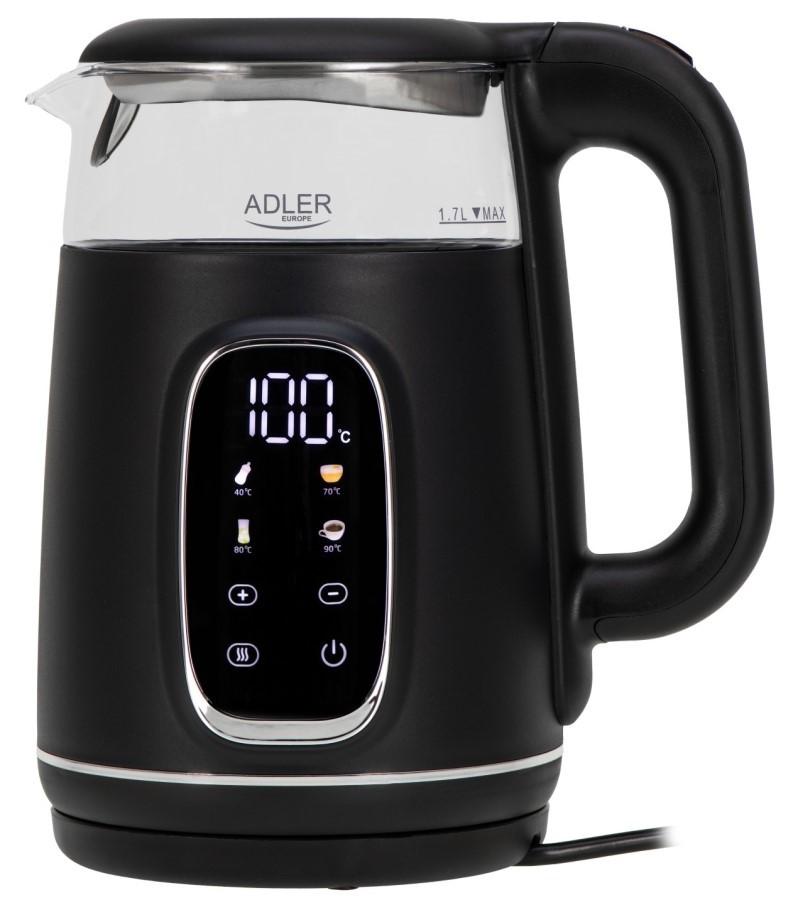 Электрочайник Adler AD-1305 Black Silver