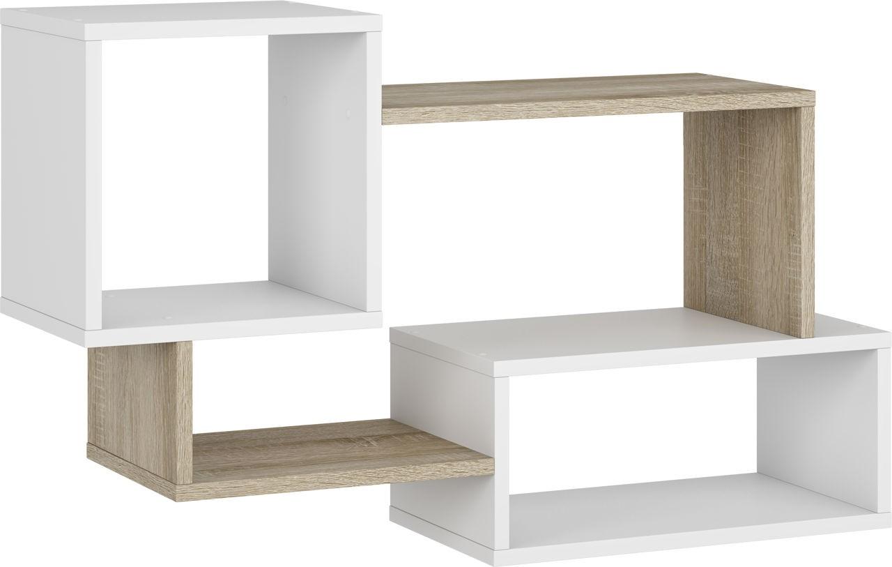 Полка на стену MG-Plus Trio 005 White/Oak Sonoma