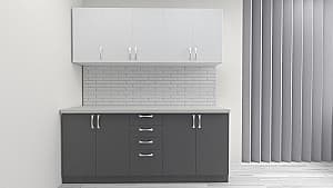 Set mobila bucatarie VLM Simplicity White/Grey