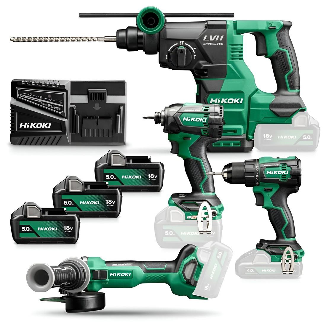Set de scule electrice Hitachi-HiKOKI DS18DE+WH18DC+G1813DA+DH1826DA