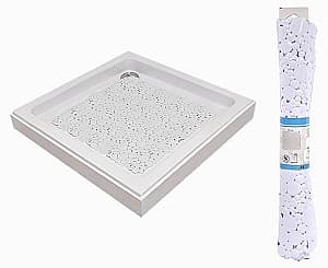 Covoras de baie Tendance Bubbles Alb