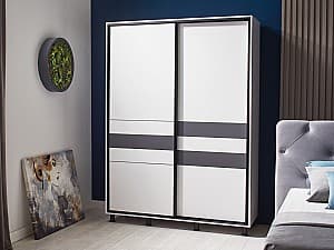 Dulap-cupe Ambianta Cristal 1.6 m Alb/Grafit
