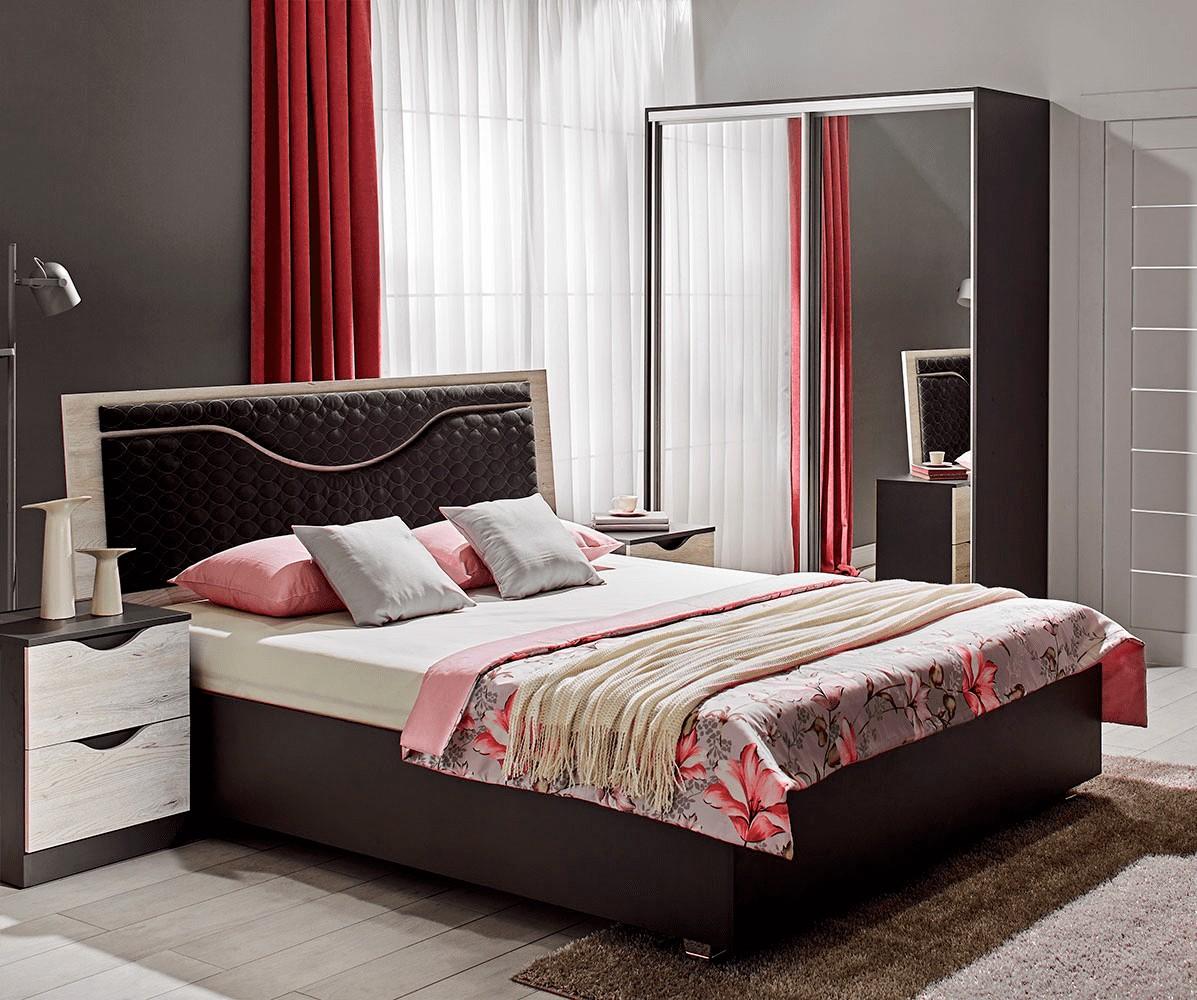 Set dormitor Ambianta Happy 3 Alb Samoa, Modern