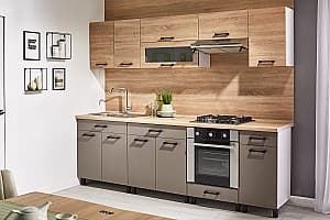 Set mobila bucatarie Ambianta Iris 2.6 m (gri, bardolino)